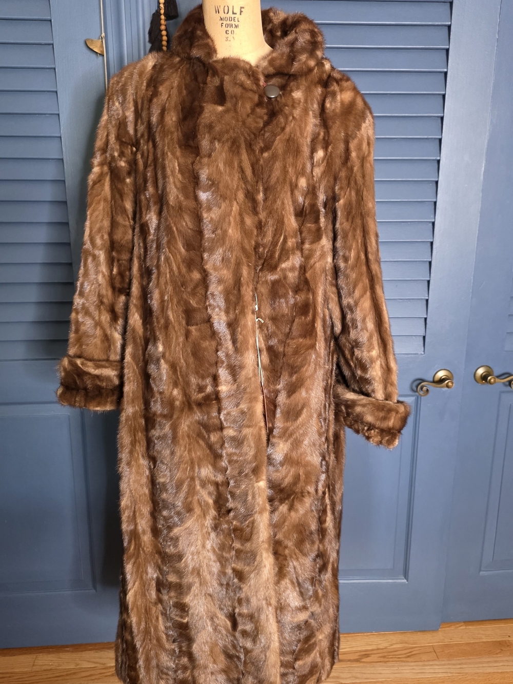 Vintage George Zessi New York Genuine Mink Fur Full Length Coat M/L